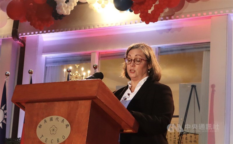 American Institute in Taiwan Managing Director Ingrid Larson at the Republic of China National Day reception in Washington on Wednesday. CNA photo Oct. 3, 2024