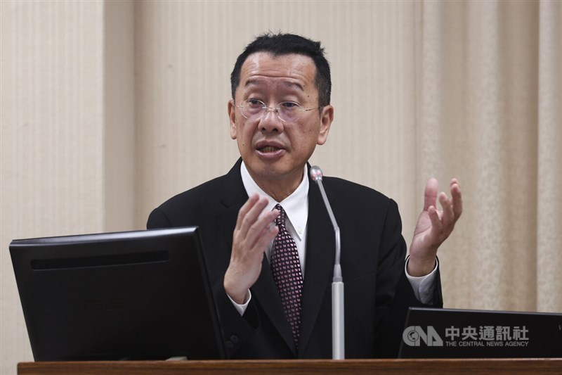 Defense Minister Wellington Koo briefs lawmakers in Taipei Thursday. CNA photo Oct. 24, 2024