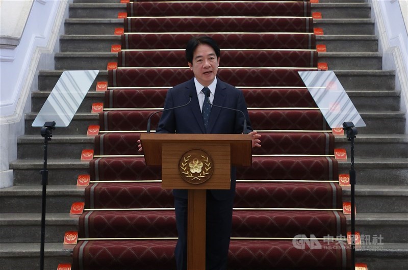 President Lai Ching-te addresses the amendments that expand the Legislature's power after he signed the the bill passed in May at the Presidential Office in Taipei on June 24, 2024. CNA file photo