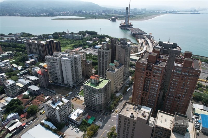 Houses in Tamsui, New Taipei Monday. CNA photo Oct. 28, 2024