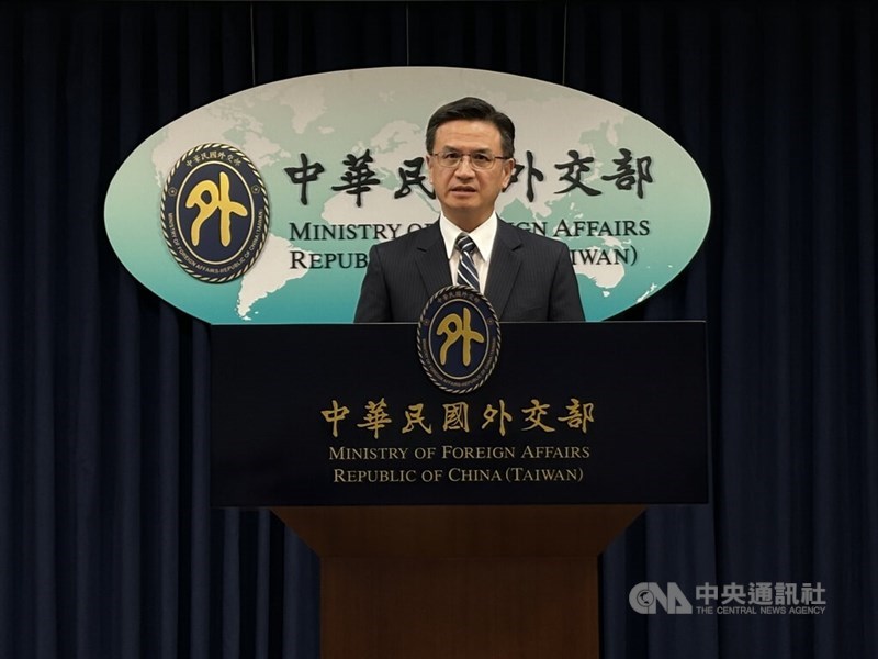 Ministry of Foreign Affairs spokesman Jeff Liu at a regular briefing in Taipei earlier this month. CNA file photo