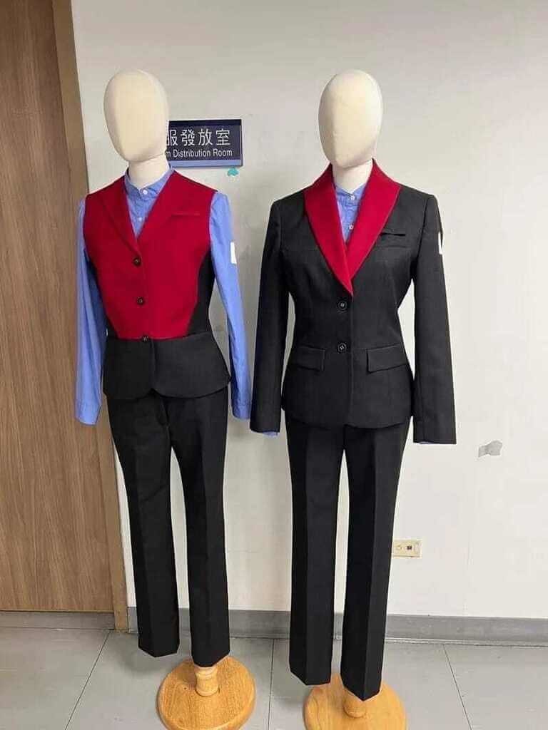 A generic uniform for female flight attendants. Photo courtesy of a private contributor