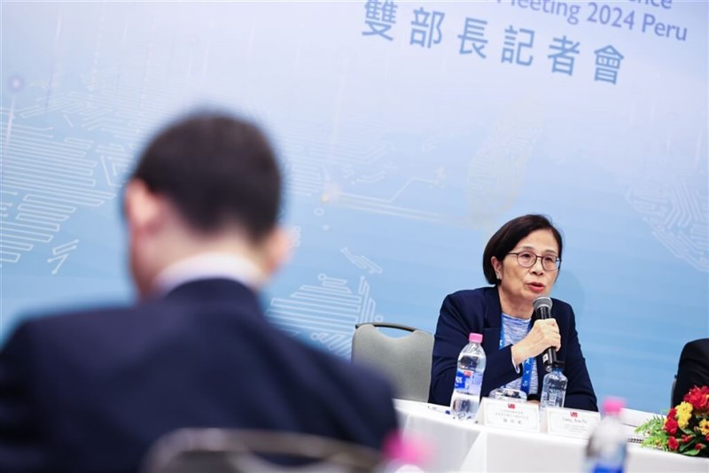 Taiwan's chief trade negotiator Yang Jen-ni. CNA photo Nov. 15, 2024