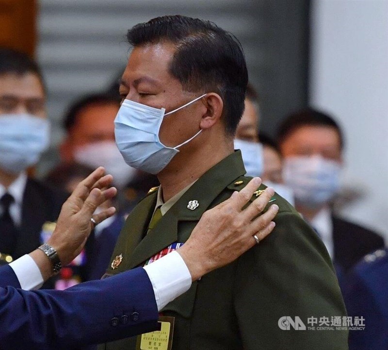 Major General Hsieh Ching-hua during a promotion ceremony in 2020. CNA file photo