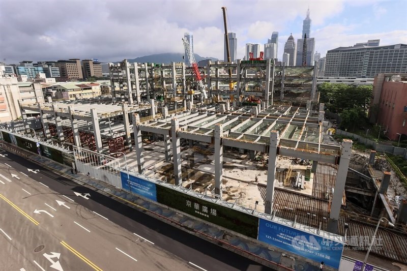 The construction site of Core Pacific Plaza in Taipei. CNA photo Oct. 17, 2024