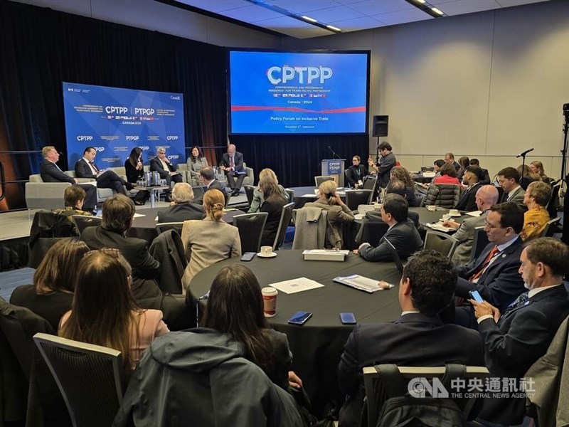 Experts hold discussions during a recent CPTPP forum in Vancouver, Canada. CNA file photo