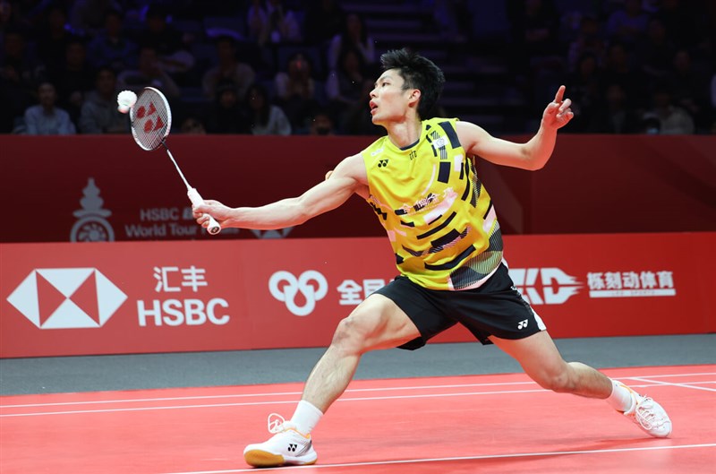 Taiwanese badminton player Chou Tien-chen. Photo courtesy of Chinese Taipei Badminton Association Dec. 14, 2024