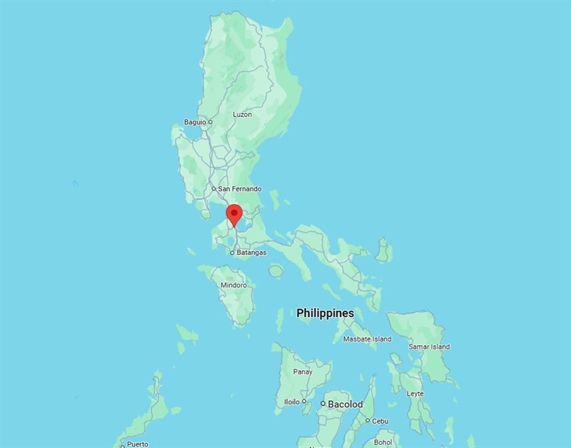 A map indicating Santa Rosa in the Philippines, where the dead body of a Taiwanese businessman was found in early December. Map data ©2019 Google. Dec. 18, 2024