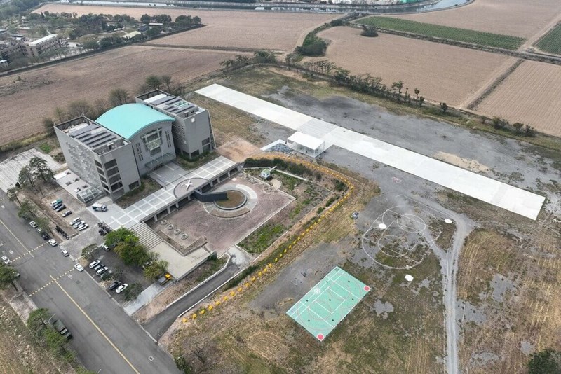 An aerial shot of the Asia UAV AI Innovation Application R&D Center in Chiayi County. Photo courtesy of Ministry of Economic Affairs Dec. 21, 2024