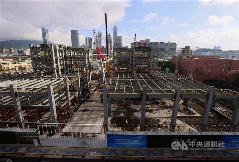 The construction site of Core Pacific Plaza in Taipei. CNA photo Oct. 17, 2024