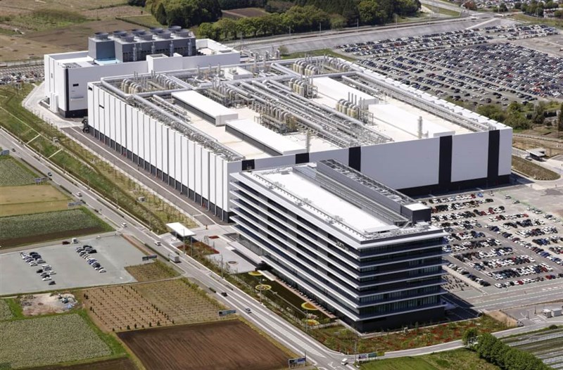 An aerial view of Taiwan Semiconductor Manufacturing Co.'s first chip plant in Japan, in Kikuyo in Kumamoto Prefecture is seen in this file photo taken in April 2024. The chipmaker said the plant in Japan began mass production on Dec. 27, 2024. Photo: Kyodo News