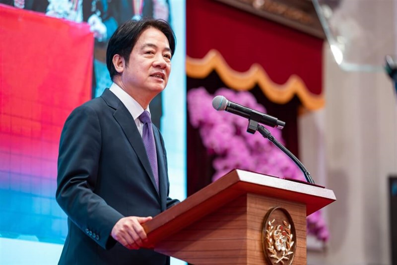 President Lai Ching-te gives his first New Year's address on Wednesday. (Photo courtesy of the Presidential Office)