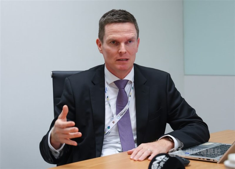 Lauri Raunio, the head of the Finland Trade Center (TFC) in Taiwan. CNA photo Jan. 12, 2025