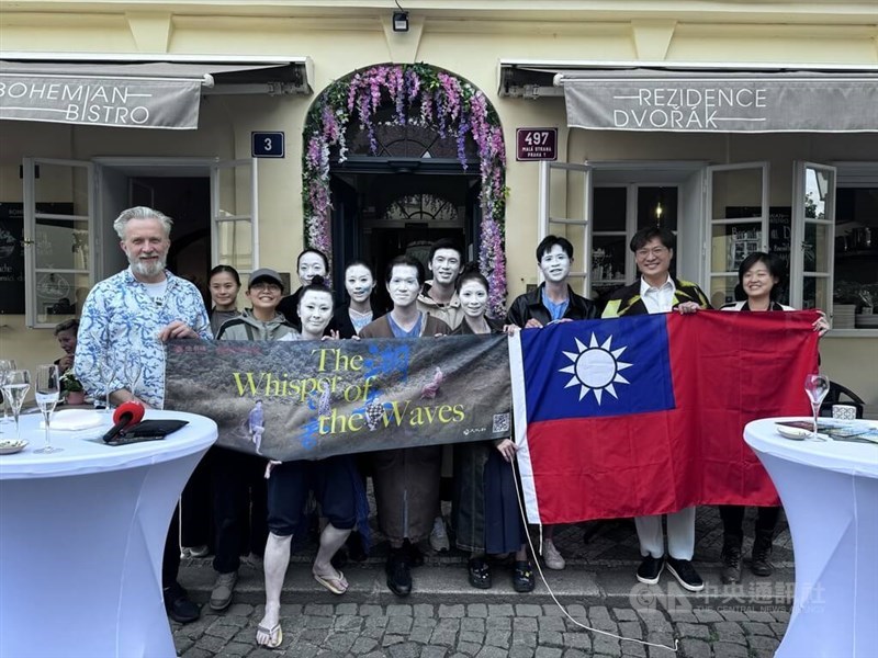 Actors of Shinehouse Theatre's "The Whisper of the Waves" pose together at the 2024 Prague Fringe in the Czech Republic. CNA file photo