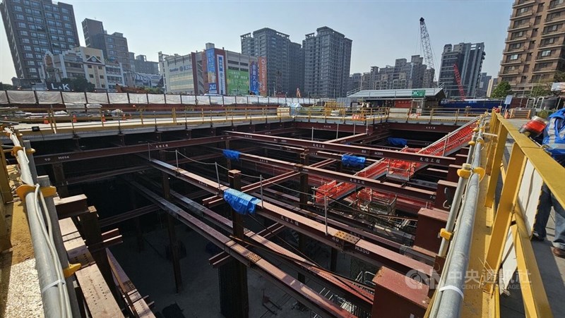 Construction site of New Taipei Metro's Circular Line. CNA photo Jan. 21, 2025