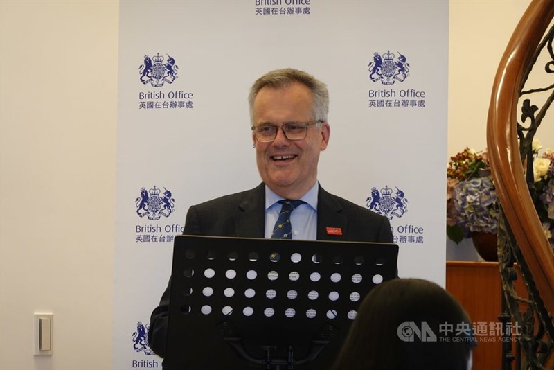 Outgoing United Kingdom representative to Taiwan John Dennis. CNA photo Jan. 9, 2025