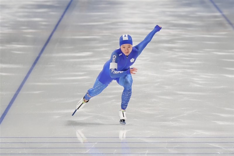 Taiwanese speed skater Chen Ying-chu. Photo courtesy of the Chinese Taipei Olympic Committee