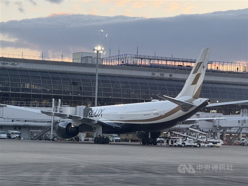 A Starlux plane at an airport gate. CNA file photo