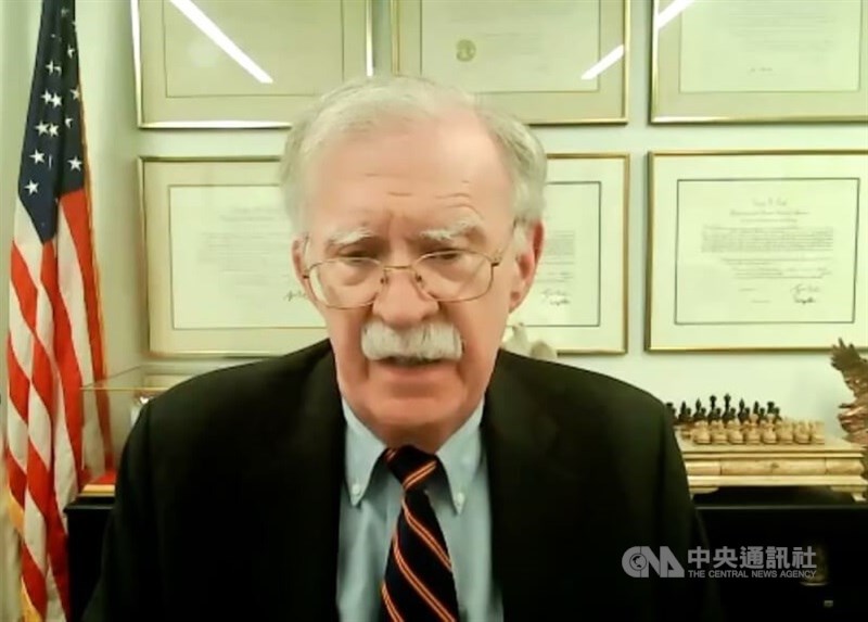 John Bolton, former National Security Advisor to U.S. President Donald Trump, speaks to CNA via a remote interview on Thursday. CNA photo Feb. 14, 2025