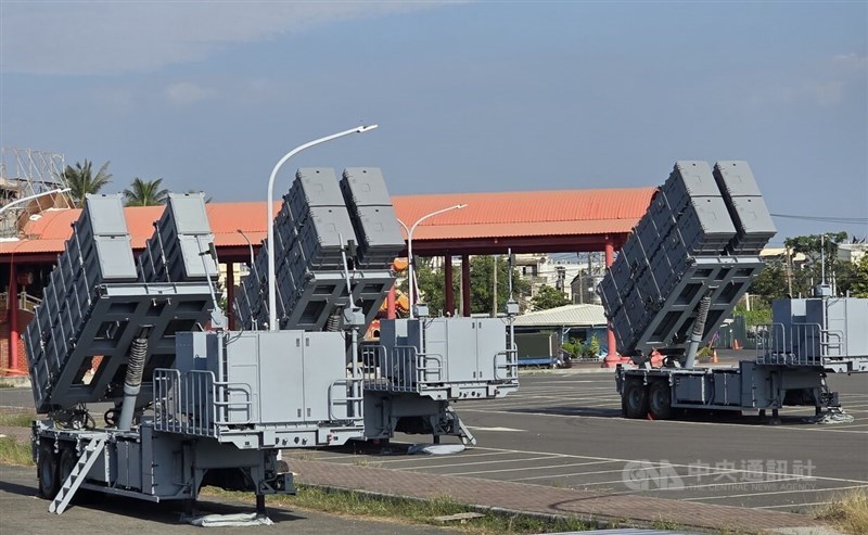 Missile launchers are pictured near a fishing port in southern Taiwan in December, 2024. CNA file photo for illustrative purpose only