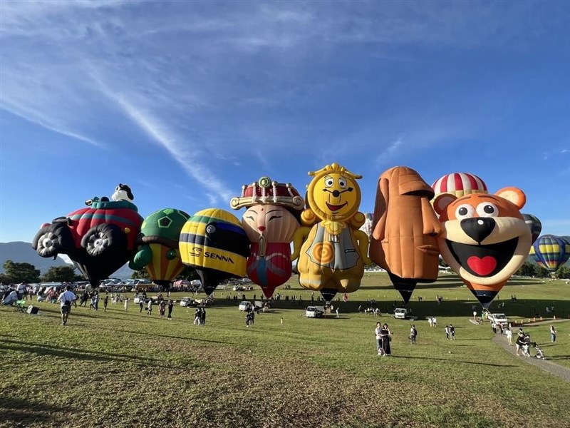 Pictured is the Taiwan International Balloon Festival held previously in Taitung. The Taitung County government said Sunday that the annual balloon festival will take off on July 5 in Taitung's Luye Highlan. Pictured is the event in a previous year. Photo courtesy of the county government March 2, 2025