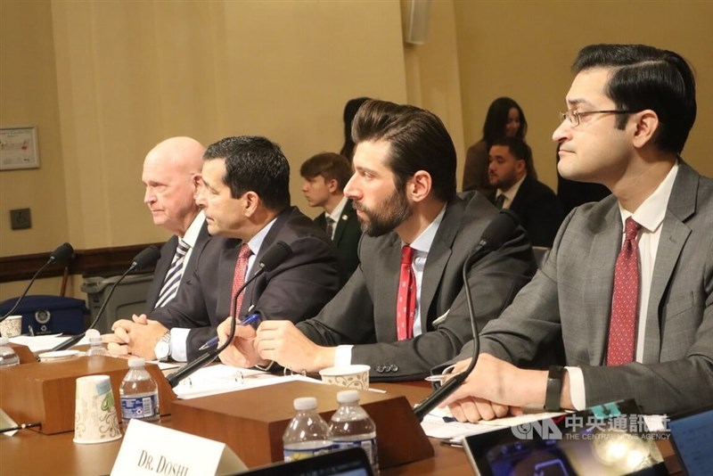 Rush Doshi (right), former U.S. National Security Council director for China, attends a House Homeland Security Committee hearing on Wednesday. CNA photo March 7. 2025