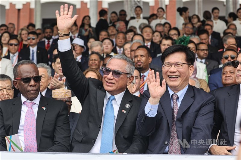 Belizean Prime Minister John Briceño Briceno (second right) attends President Lai Ching-te's (賴清德) inaugural ceremony on May 20, 2024. CNA file photo