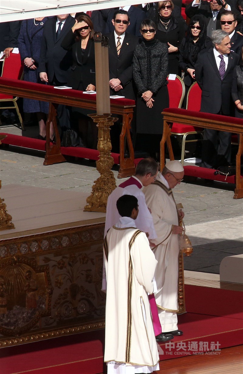 Former President Ma Ying-jeou attends the inaugural Mass of Pope Francis at the Vatican on March 19, 2013, during his second four-year term that began in 2012. CNA file photo