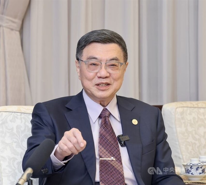 Premier Cho Jung-tai speaks to CNA in an interview on Friday, addressing a range of issues. CNA photo May 9