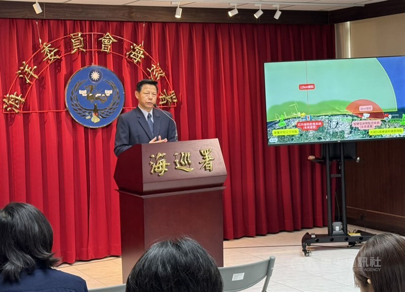 CGA Deputy Director-General Hsieh Ching-chin addresses the video in question at a Monday presser. CNA photo May 19, 2025