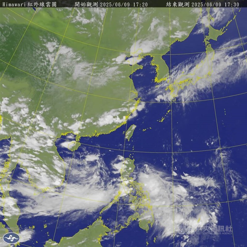 A satellite image of the Western Pacific. Source: Central Weather Administration