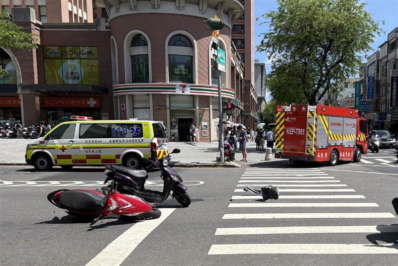 The main scene of the accident caused by Liu on Sunday. Photo courtesy of a local resident
