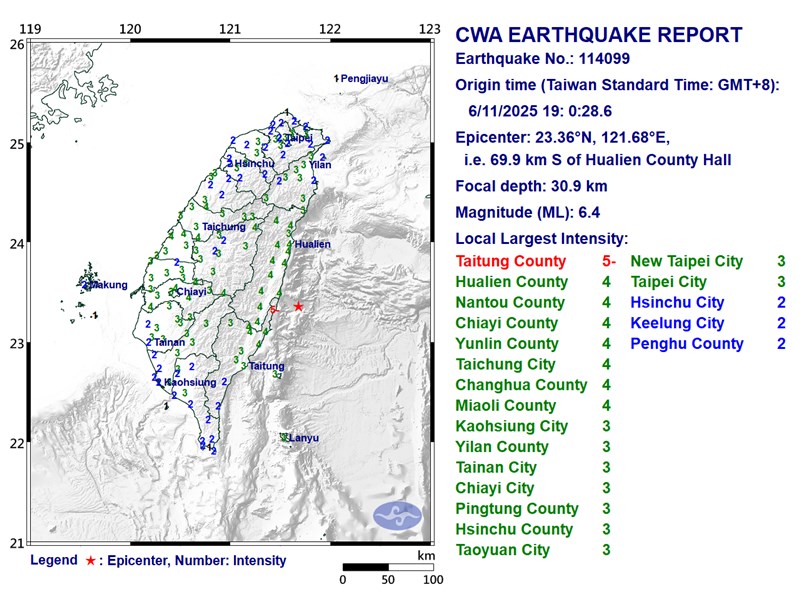 Image taken from the Central Weather Administration