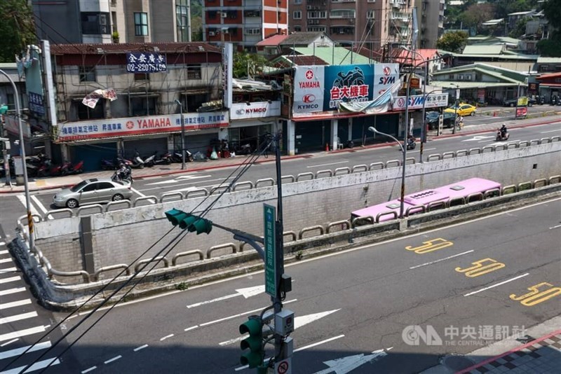 The underpass for buses in the city's Gongguan area. CNA file photo