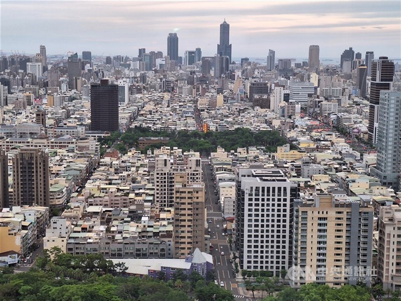 An aerial view of the Kaohsiung skyline. CNA file photo