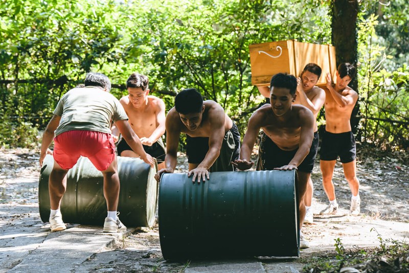 A still from the production of Taiwanese TV drama "Island Nation 2." Photo courtesy of Isaac Wang
