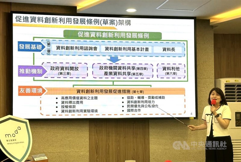 Chuang Ming-fen, head of the Department of Data Innovation at the Ministry of Digital Affairs. CNA photo July 15, 2025