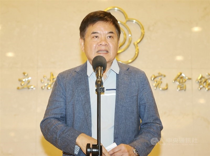 TPBL Commissioner Chuang Jui-hsiung attends a press conference in Taipei on Wednesday. CNA photo July 16, 2025