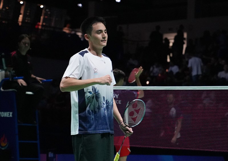 Taiwanese badminton player Ting Yen-chen (丁彥宸) wins men's single gold at 2025 World University Games. CNA photo (Courtesy of Chinese Taipei University Sports Federation) July 26, 2025