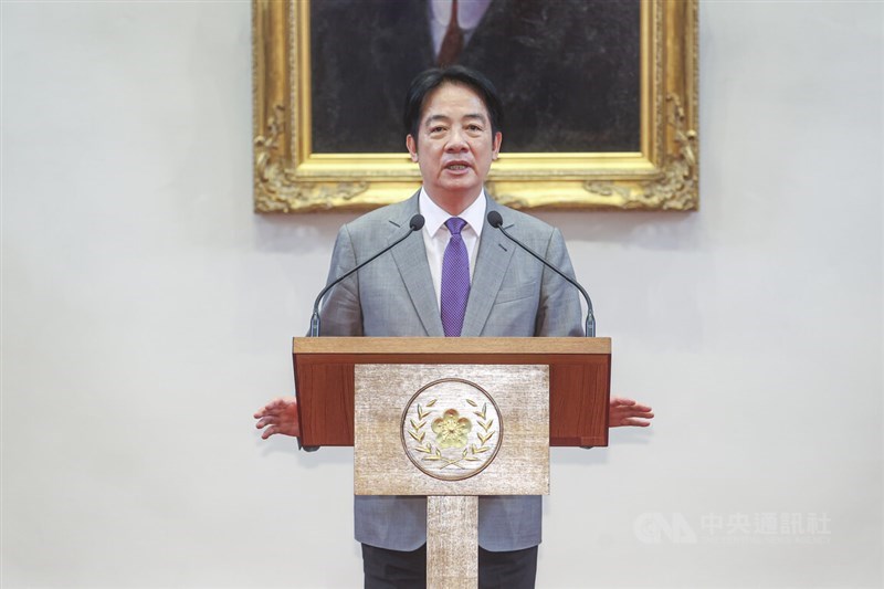 President Lai Ching-te. CNA photo Aug. 1, 2025