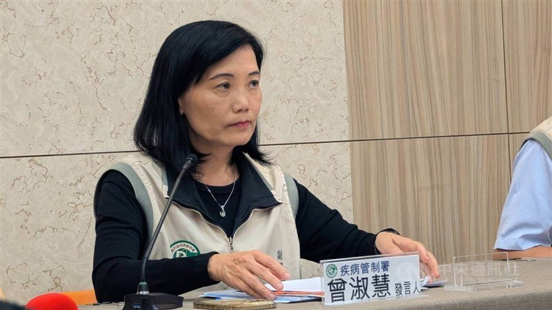 The CDC spokesperson Tseng Shu-hui. CNA photo Aug. 12, 2025