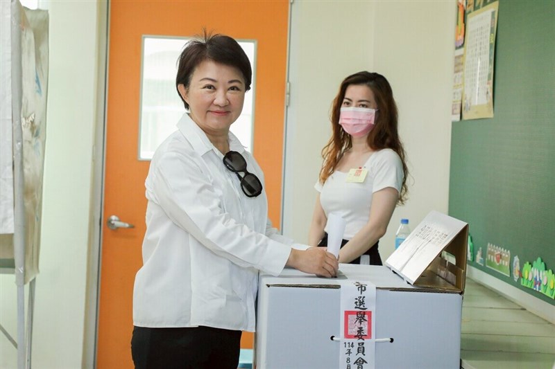 Taichung Mayor Lu Shiow-yen. CNA photo Aug. 23, 2025
