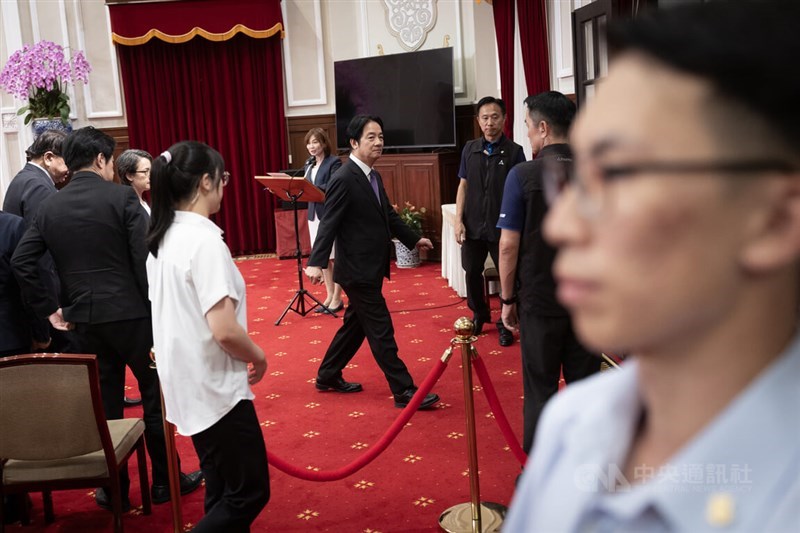 President Lai Ching-te (center). CNA photo Aug. 23, 2025