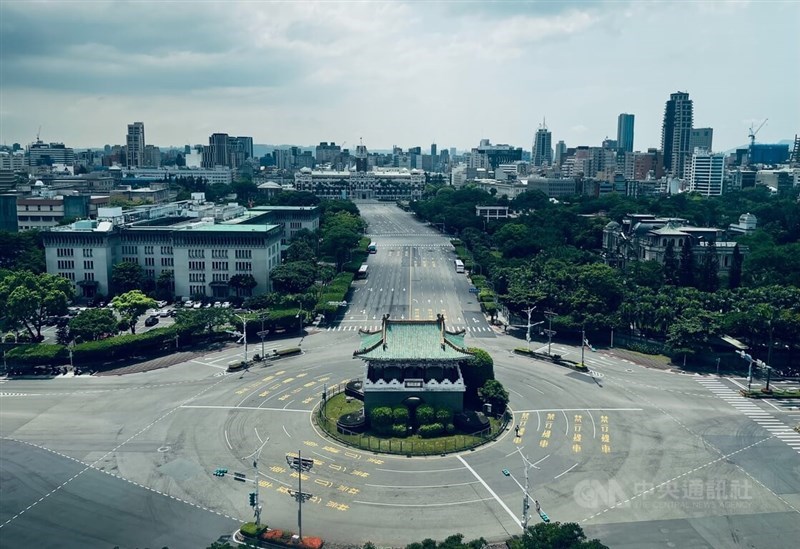 A view of Ketagalan Boulevard, Taipei, on July 17. CNA file photo