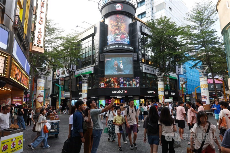The Ximending district in Taipei, Taiwan, on Aug. 26. CNA file photo