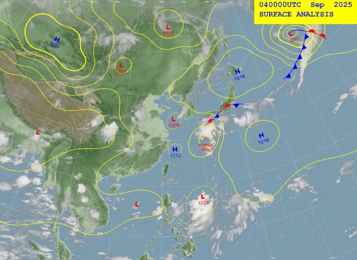 Graphic: Central Weather Administration (UTC is eight hours behind Taipei.)