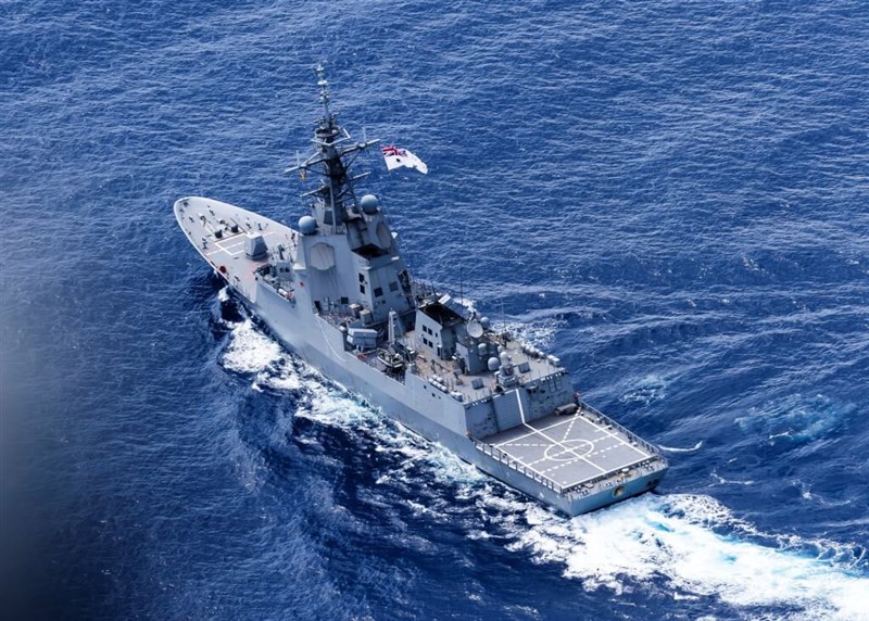 Australian guided-missile destroyer HMAS Brisbane. Image taken from DefenceAust on X.