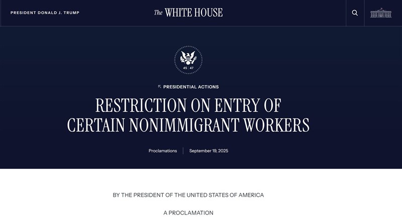 Screenshot from the White House’s website.