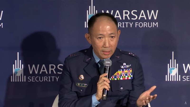 Lt. Gen. Hsieh Jih-sheng, deputy chief of the general staff for intelligence at Taiwan's Ministry of National Defense. Screenshot from Warsaw Security Forum's Youtube