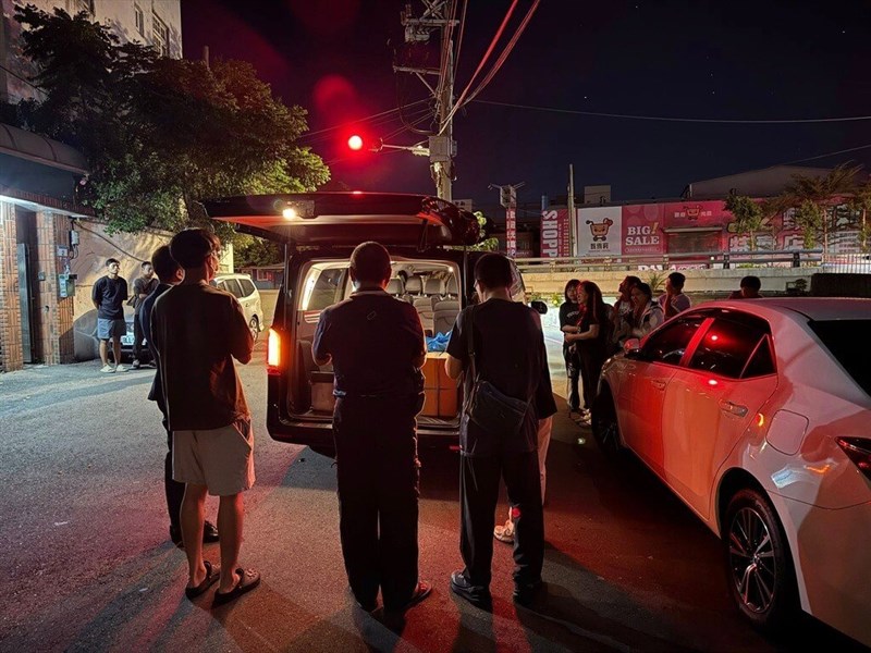 The body was sent home for a final farewell with family and friends in Taoyuan on Monday night. Photo courtesy of Lin Yi-hua Oct. 7, 2025